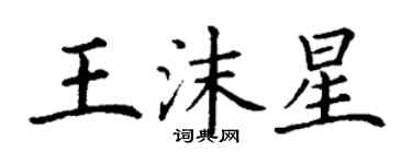 丁謙王沫星楷書個性簽名怎么寫