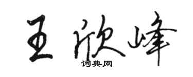 駱恆光王欣峰行書個性簽名怎么寫