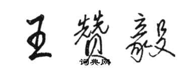 駱恆光王贊毅行書個性簽名怎么寫