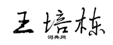 曾慶福王培棟行書個性簽名怎么寫