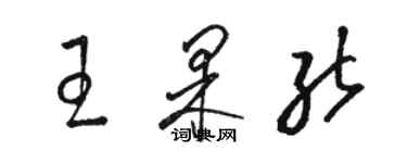 駱恆光王果能草書個性簽名怎么寫