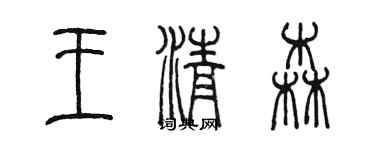 陳墨王清森篆書個性簽名怎么寫