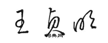 駱恆光王貞明草書個性簽名怎么寫