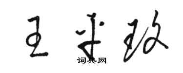 駱恆光王平玫草書個性簽名怎么寫