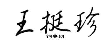 王正良王挺珍行書個性簽名怎么寫