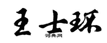 胡問遂王士環行書個性簽名怎么寫