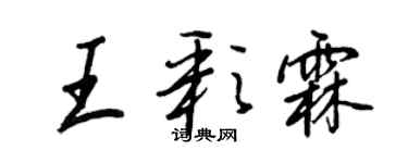 王正良王彩霖行書個性簽名怎么寫