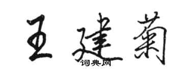 駱恆光王建菊行書個性簽名怎么寫