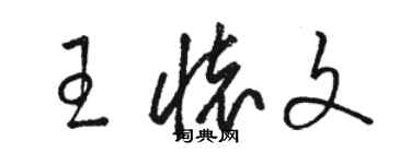 駱恆光王懷文草書個性簽名怎么寫