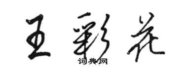 駱恆光王彩花行書個性簽名怎么寫