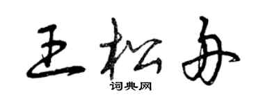 曾慶福王松舟草書個性簽名怎么寫