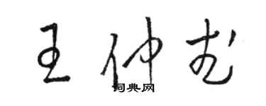 駱恆光王仲武草書個性簽名怎么寫