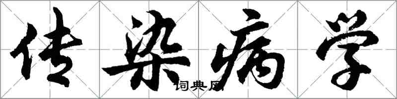 胡問遂傳染病學行書怎么寫