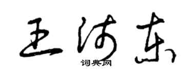 曾慶福王沛東草書個性簽名怎么寫