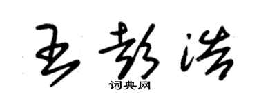 朱錫榮王彭浩草書個性簽名怎么寫