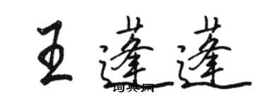 駱恆光王蓬蓬行書個性簽名怎么寫