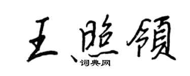 王正良王照領行書個性簽名怎么寫