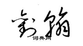 梁錦英劉翰草書個性簽名怎么寫