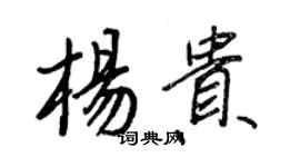 王正良楊貴行書個性簽名怎么寫