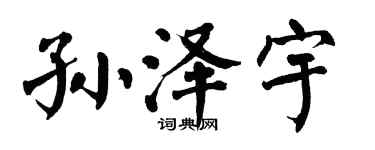 翁闓運孫澤宇楷書個性簽名怎么寫