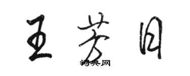 駱恆光王芳日行書個性簽名怎么寫