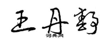 曾慶福王丹靜草書個性簽名怎么寫