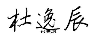 王正良杜逸辰行書個性簽名怎么寫
