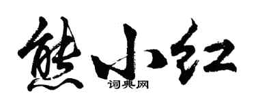 胡問遂熊小紅行書個性簽名怎么寫