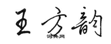 駱恆光王方韻行書個性簽名怎么寫