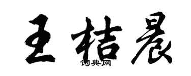 胡問遂王桔晨行書個性簽名怎么寫