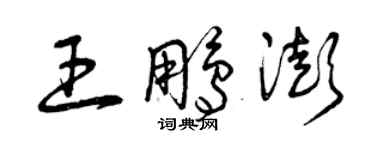 曾慶福王鵬澎草書個性簽名怎么寫