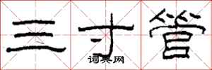 柯春海三寸管隸書怎么寫