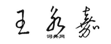 駱恆光王永嘉草書個性簽名怎么寫