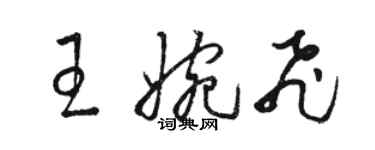 駱恆光王婉飛草書個性簽名怎么寫