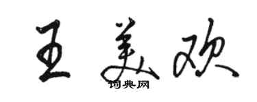 駱恆光王美歡行書個性簽名怎么寫