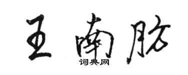 駱恆光王南肪行書個性簽名怎么寫