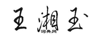 駱恆光王湘玉行書個性簽名怎么寫