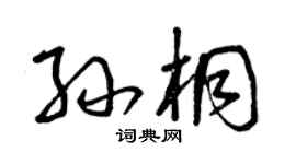 曾慶福孫桐草書個性簽名怎么寫
