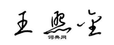 梁錦英王照金草書個性簽名怎么寫