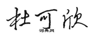 駱恆光杜可欣行書個性簽名怎么寫