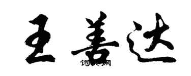 胡問遂王善達行書個性簽名怎么寫