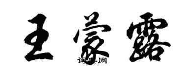 胡問遂王蒙露行書個性簽名怎么寫