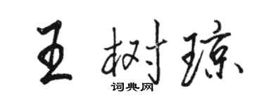 駱恆光王樹瓊行書個性簽名怎么寫