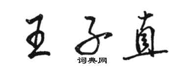 駱恆光王子直行書個性簽名怎么寫
