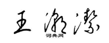 梁錦英王潮潔草書個性簽名怎么寫