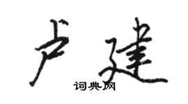 駱恆光盧建行書個性簽名怎么寫