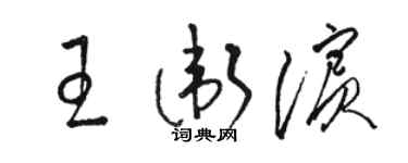 駱恆光王衛濱草書個性簽名怎么寫