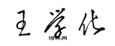 駱恆光王學化草書個性簽名怎么寫