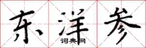 周炳元東洋參楷書怎么寫