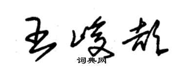 朱錫榮王峻頡草書個性簽名怎么寫